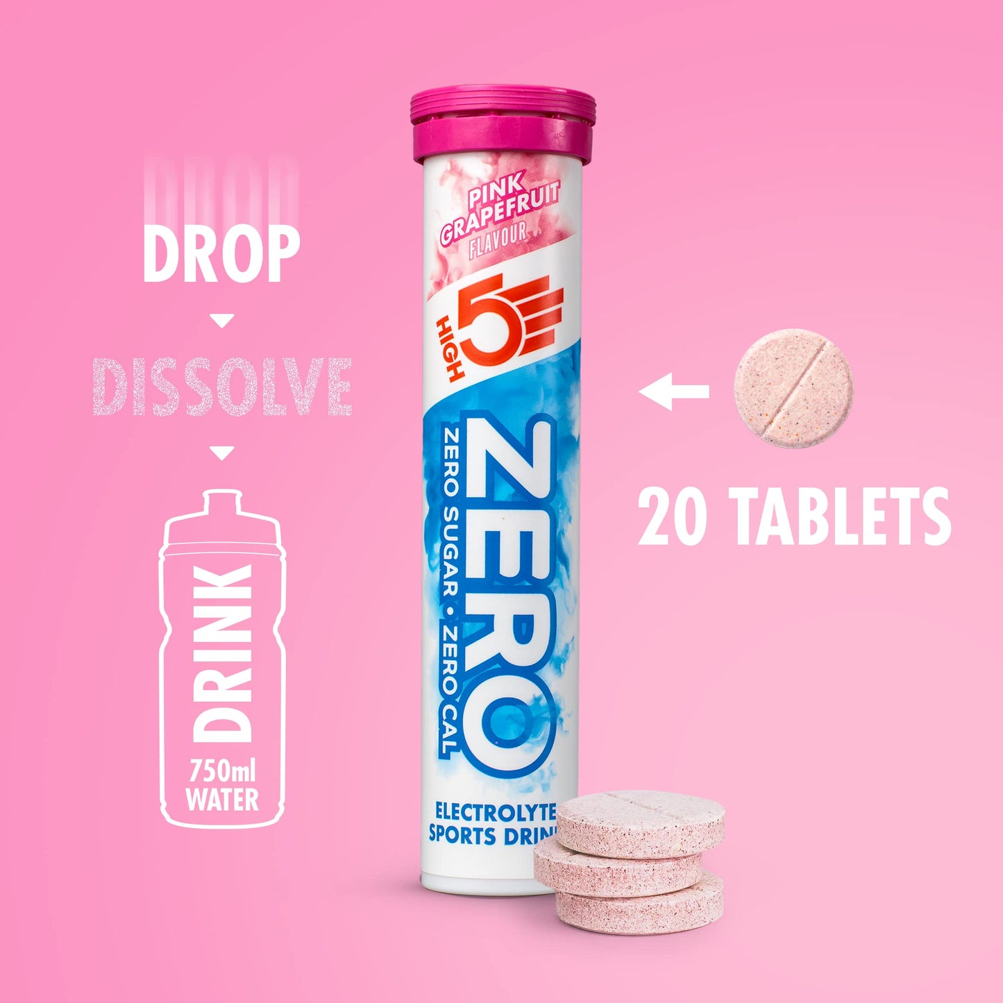 HIGH5 ZERO Electrolyte Tablets – Pink Grapefruit | TRYTLION