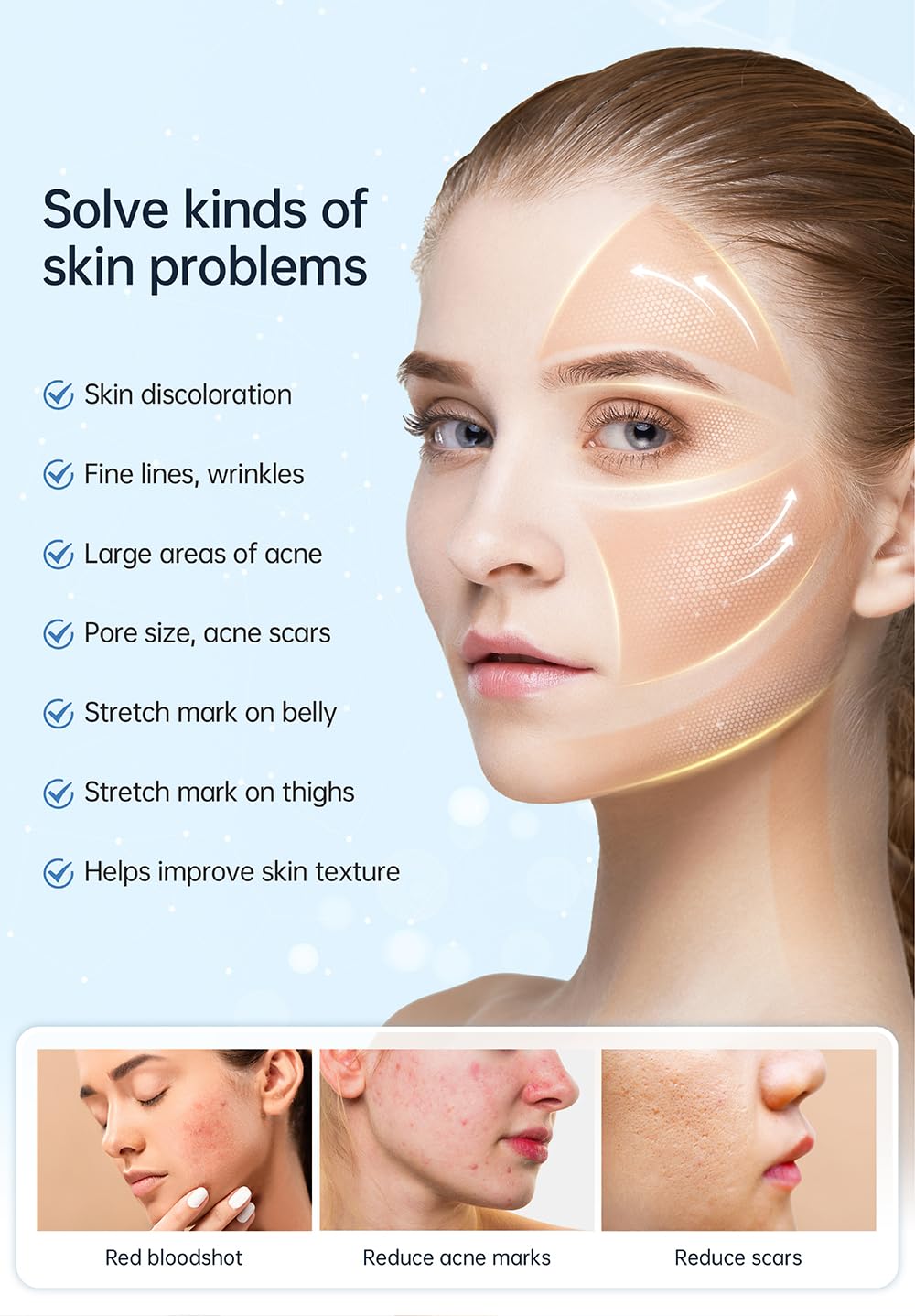 Hydra Pen H5 Microneedling Kit, Wireless Serum Applicator with EMS Microcurrent & LED Display, Skin Care Device for Wrinkle Reduction & Acne Scar Treatment, 12 Replacement Cartridges,Without Serum