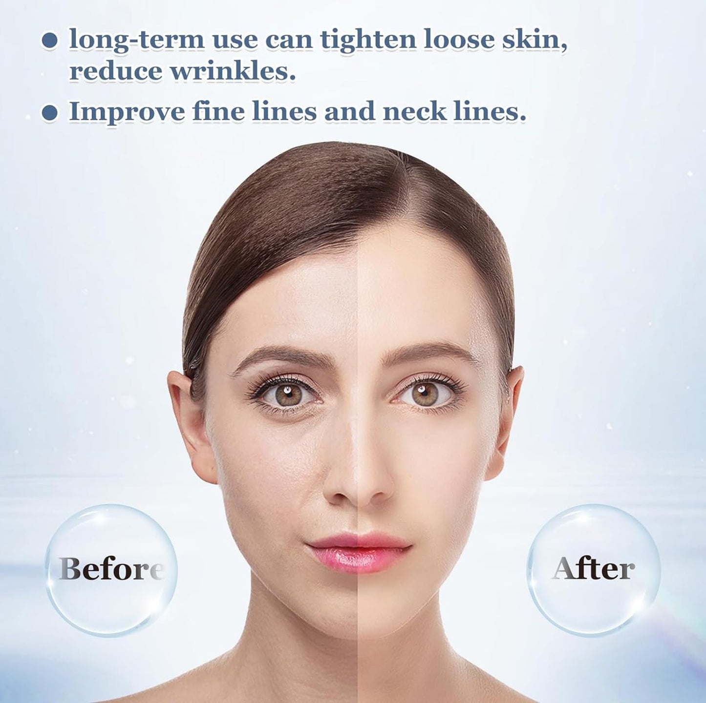 2025 New Face Massager Facial Lifting Device: Electric Neck Lift Machine 45°C ±5°C Heat EMS Microcurrent 4 Massage Modes Toning Devices Wand Anti-Wrinkle - Anti -Aging Face Sculpting Device，White