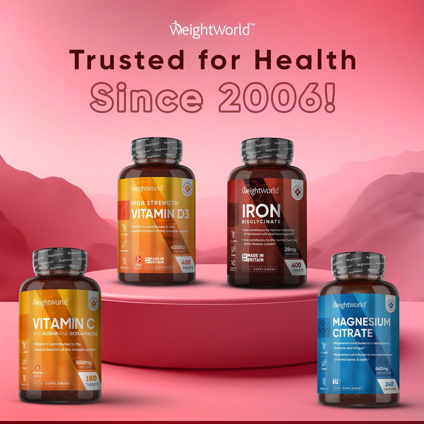 400 Vegan Gentle Iron Energy Tablets High Strength 28mg for Men & Women (6+ Months Supply) - High Absorption Iron Bisglycinate Supplements for Tiredness