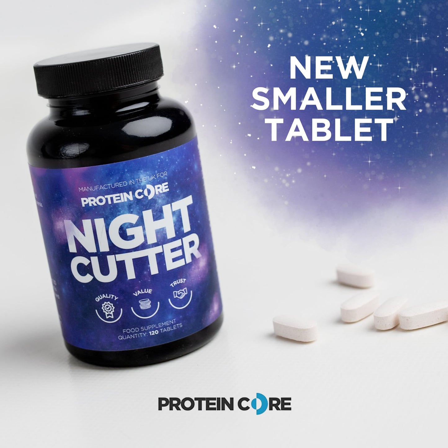Night Cutter Fat Burner Tablets Fast Weight Loss Tabs Non-Stimulant Lose Weight Management Quick Pills - UK Made - 2 Months Supply (120)
