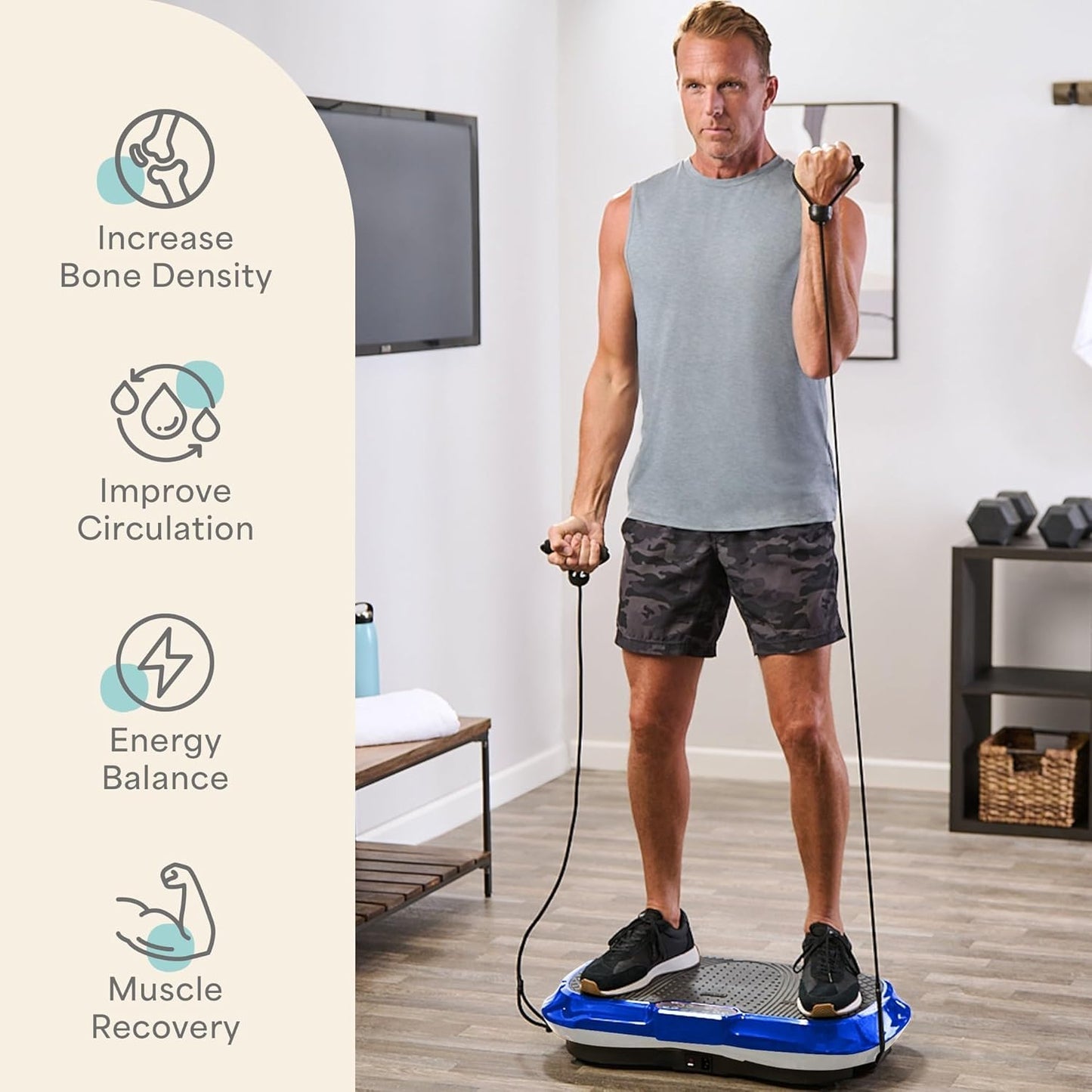 LifePro Waver Vibration Plate Exercise Machine for Full Body Workout, 99 Speed Levels, Resistance Bands, Remote, Home Fitness and Weight Loss Platform