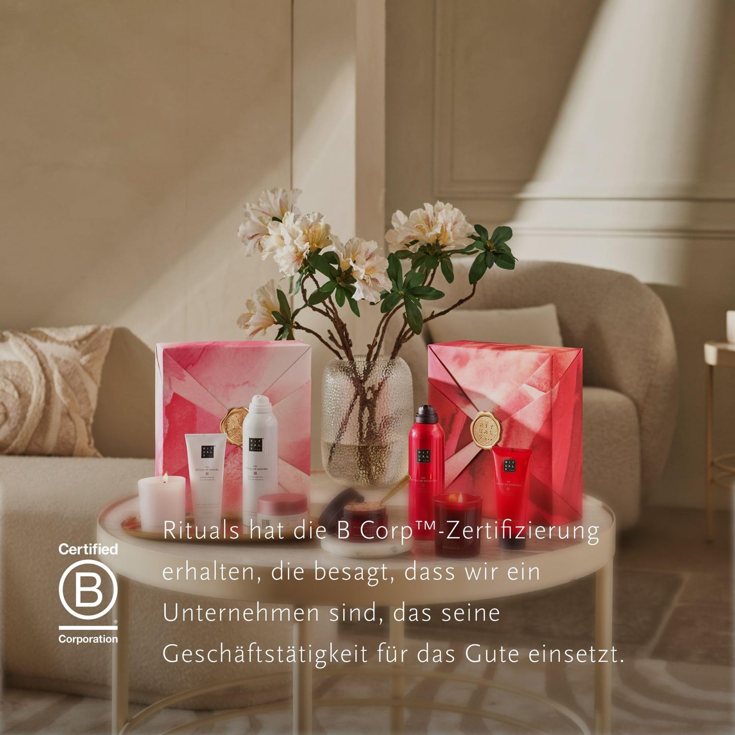 RITUALS Gift Set The Ritual of Jing M - 4 Home and Skincare Products Enriched with Lotus Flower and Jujube - Bath Gift Box with Calming and Caring Properties