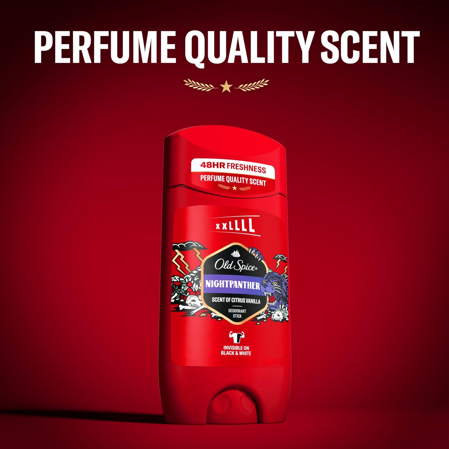 Old Spice Night Panther Deodorant Stick For Men 85 ml, 48H Fresh, 0% Aluminium Salts, Anti-White Marks and Yellow Stains