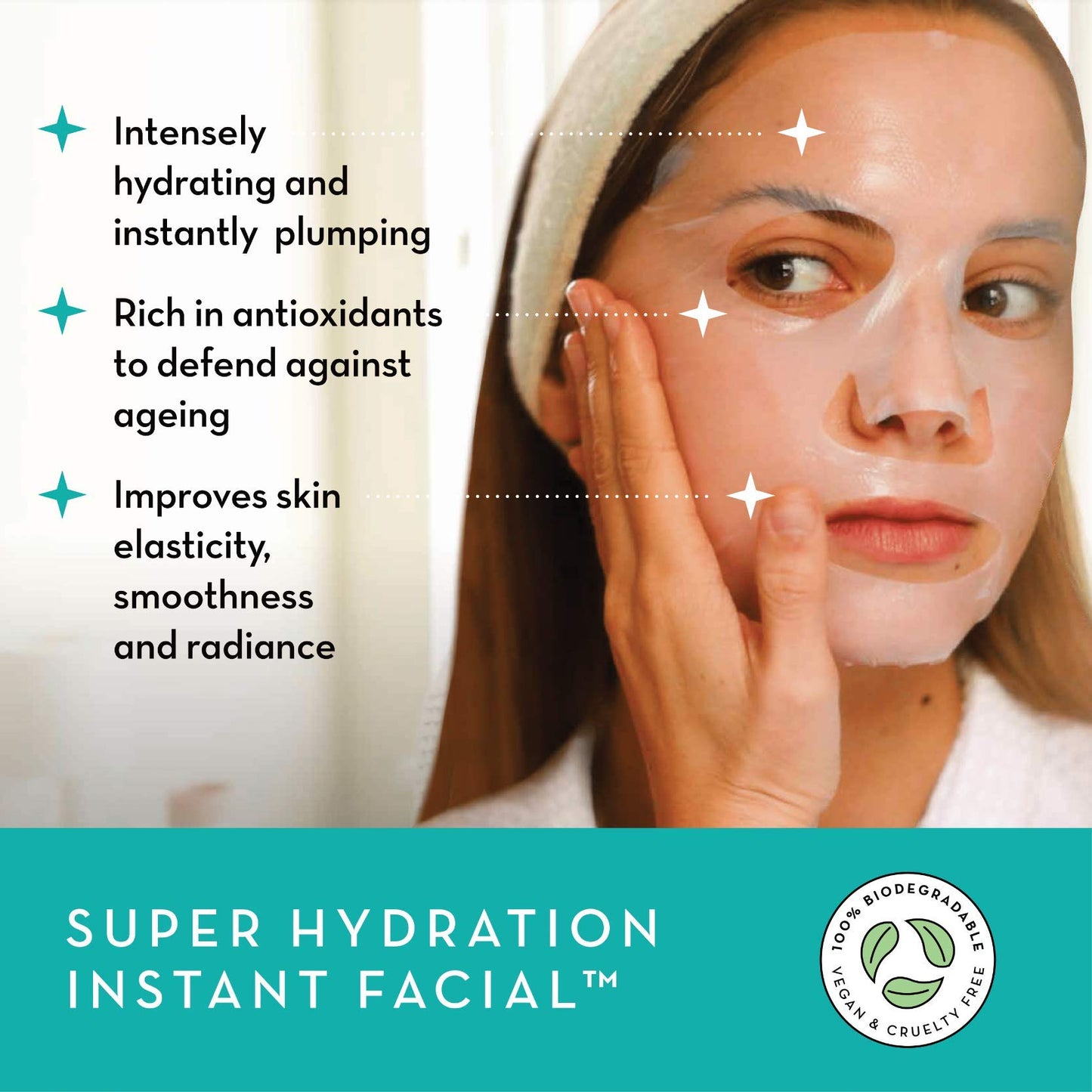 Seoulista Beauty Super Hydration Instant Facial – Hydrating Beauty Face Mask for Dry Skin - Infused with Hyaluronic Acid and Coconut – Dermatologist Created Korean Skin Care — Multi-Award Winning