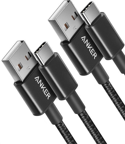 Anker USB-A to USB-C Cable 2 Pack 0.9m – Braided Fast Charging