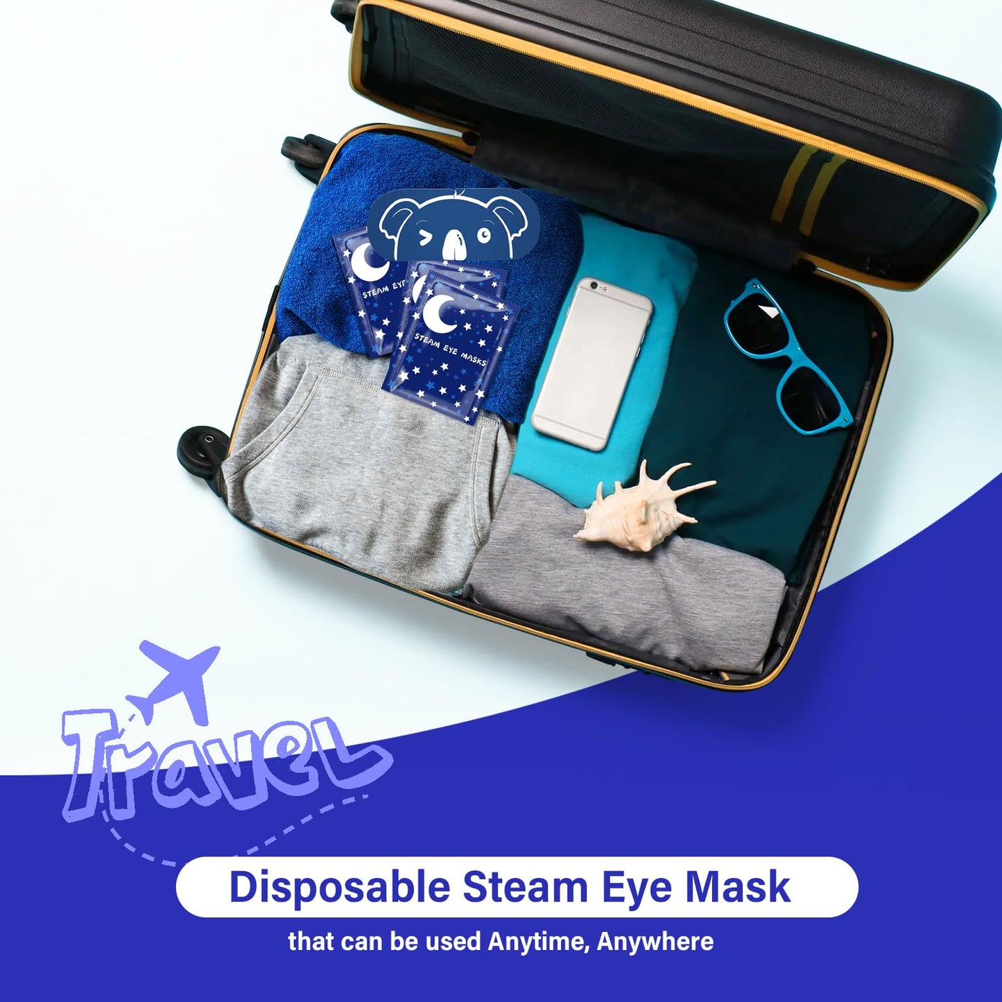 ProCIV Steam Eye Mask 20 Packs Warming Eye Mask Self Heating Eye Mask Lavender Sleep Mask for Dry Eyes,Plane Travel Essentials, Sleep gift set for Students|Teacher|Men|Women|Friend|Family(Lavender)