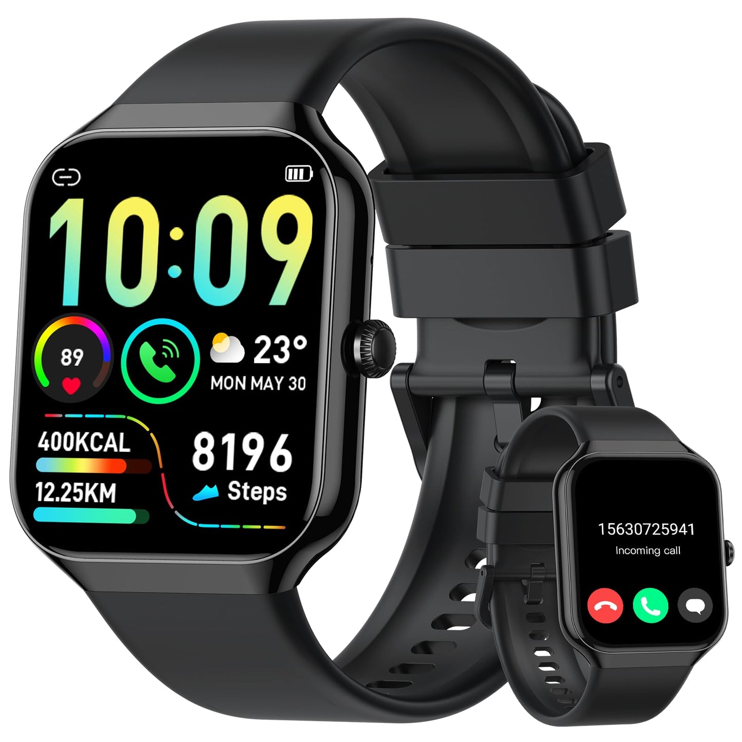 Smart Watch – Answer / Make Calls, 1.96" HD Fitness Smartwatch