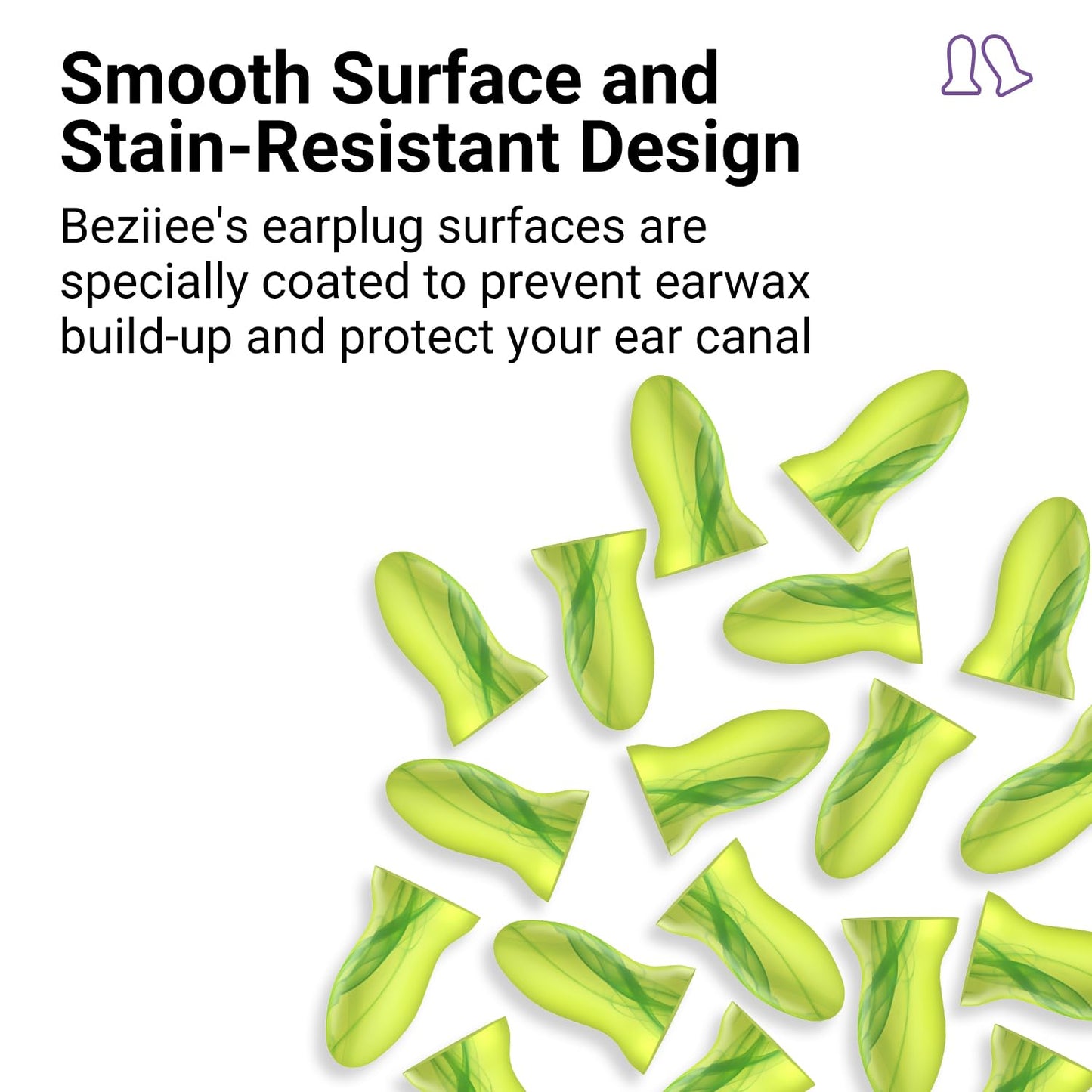 BEZIIEE Ear Plugs for Sleep: 2025 NeuroFusion™ Edition Design for Side Sleepers,Anxiety Relief & Noise Sensitivity- 36dB Silence Burst Tech for 8-Second Sleep™