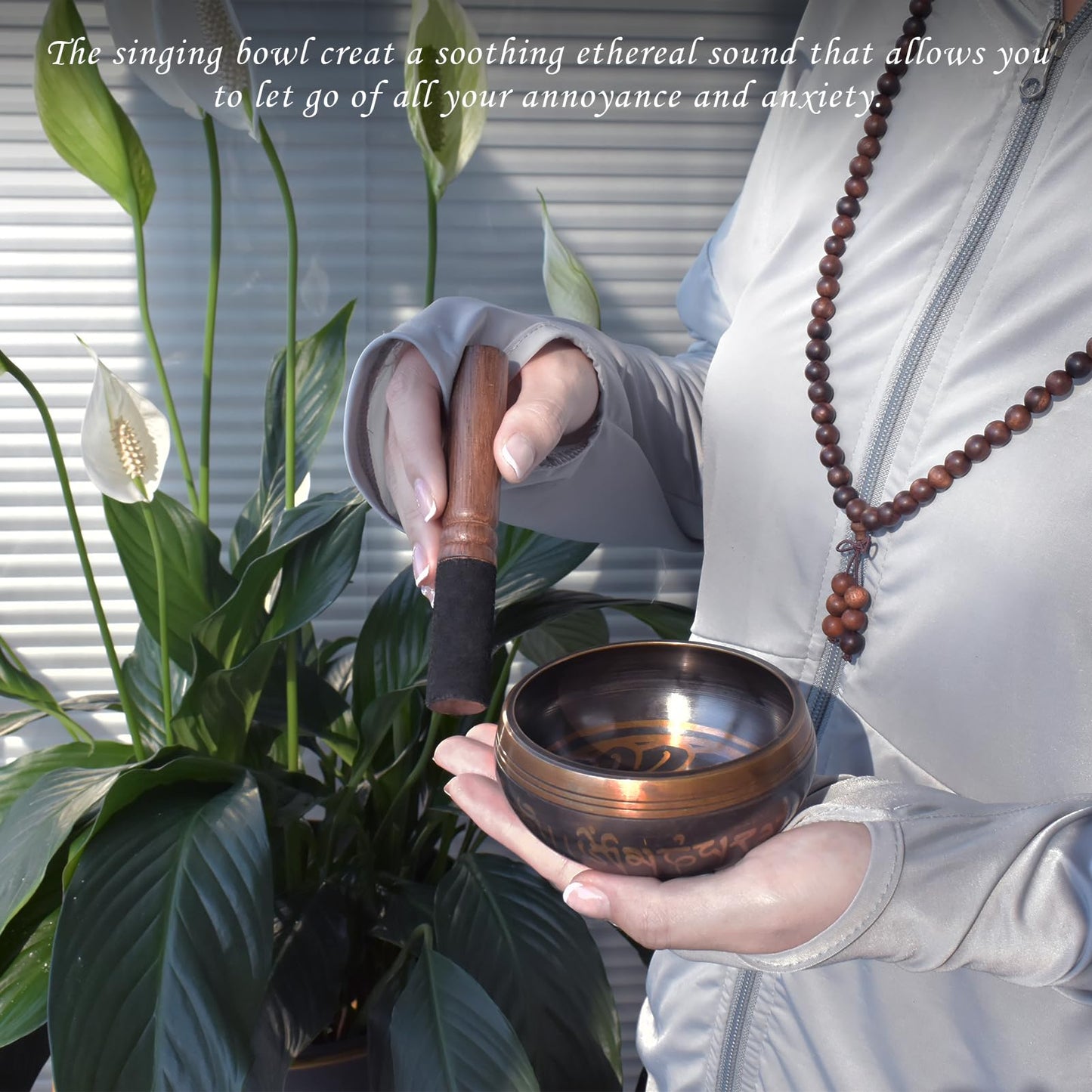 Artcome 7PCS Meditation Set - Tibetan Singing Bowl & Tingsha Cymbals Bells Handmade in Nepal for Meditation, Yoga, Chakra Healing, Stress Relief & Mindfulness