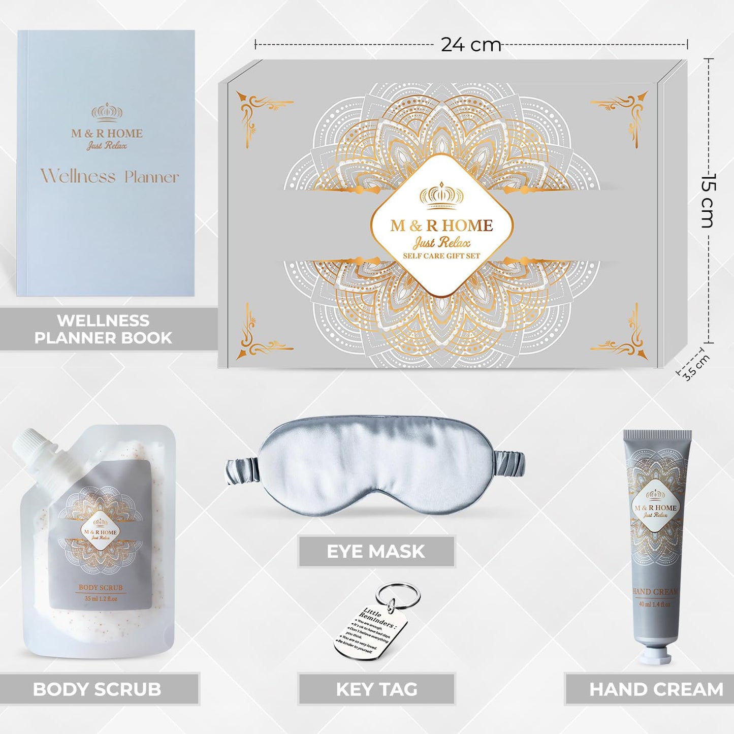 Self Care Gift for Women, Pamper Gifts for Women – Mother’s Day Gift, Spa Relaxation Kit, Birthday, Anniversary, Thank you Gift – Wellness Journal Gift Set