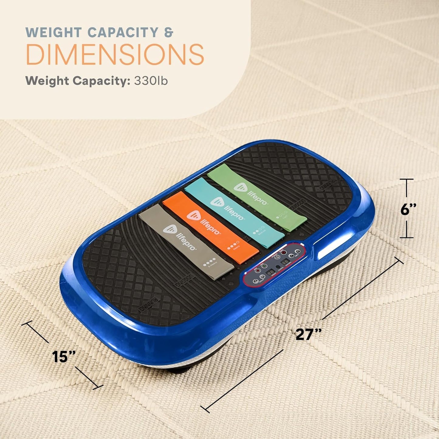 LifePro Waver Vibration Plate Exercise Machine for Full Body Workout, 99 Speed Levels, Resistance Bands, Remote, Home Fitness and Weight Loss Platform