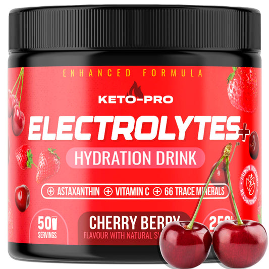 Keto-Pro Electrolytes PLUS Cherry Berry 250 g | TRYTLION