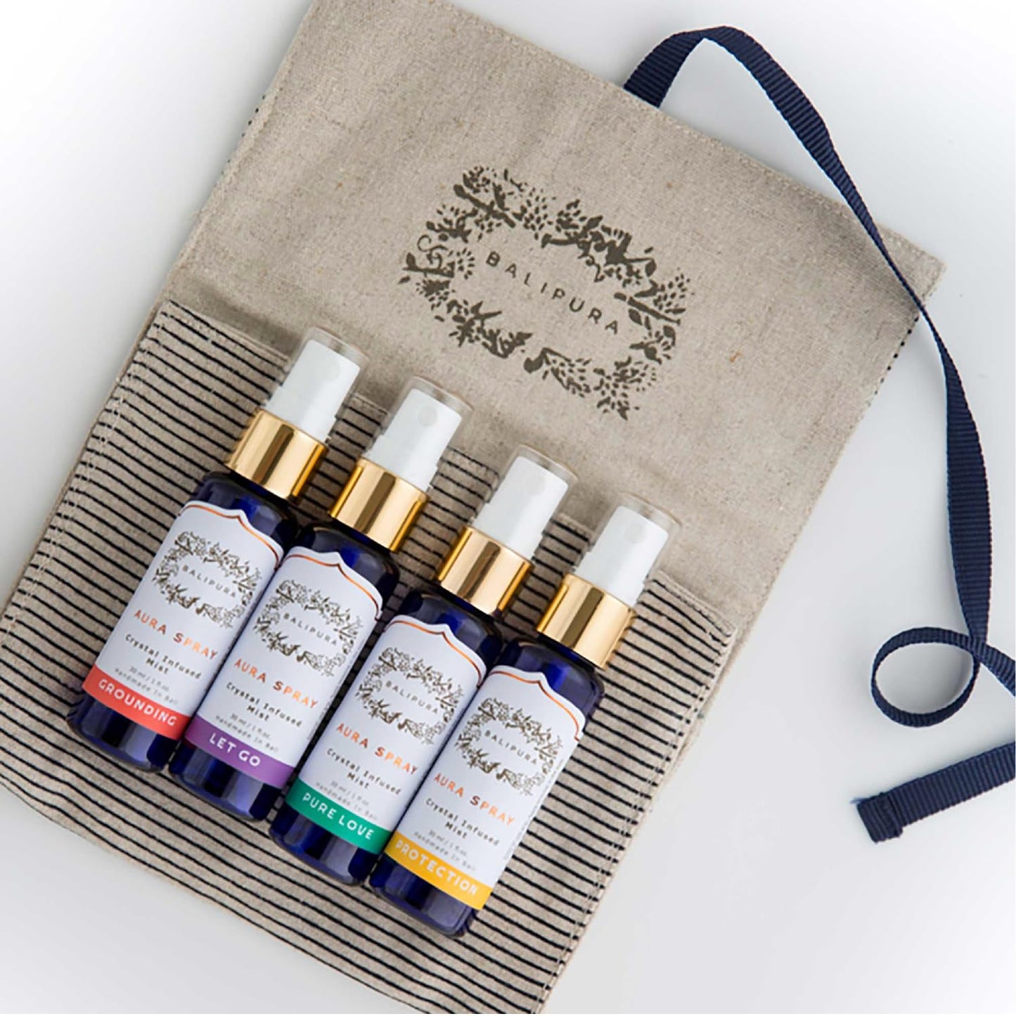 BALIPURA Aura Spray Mix Set – 4-Piece Crystal-Infused Mists