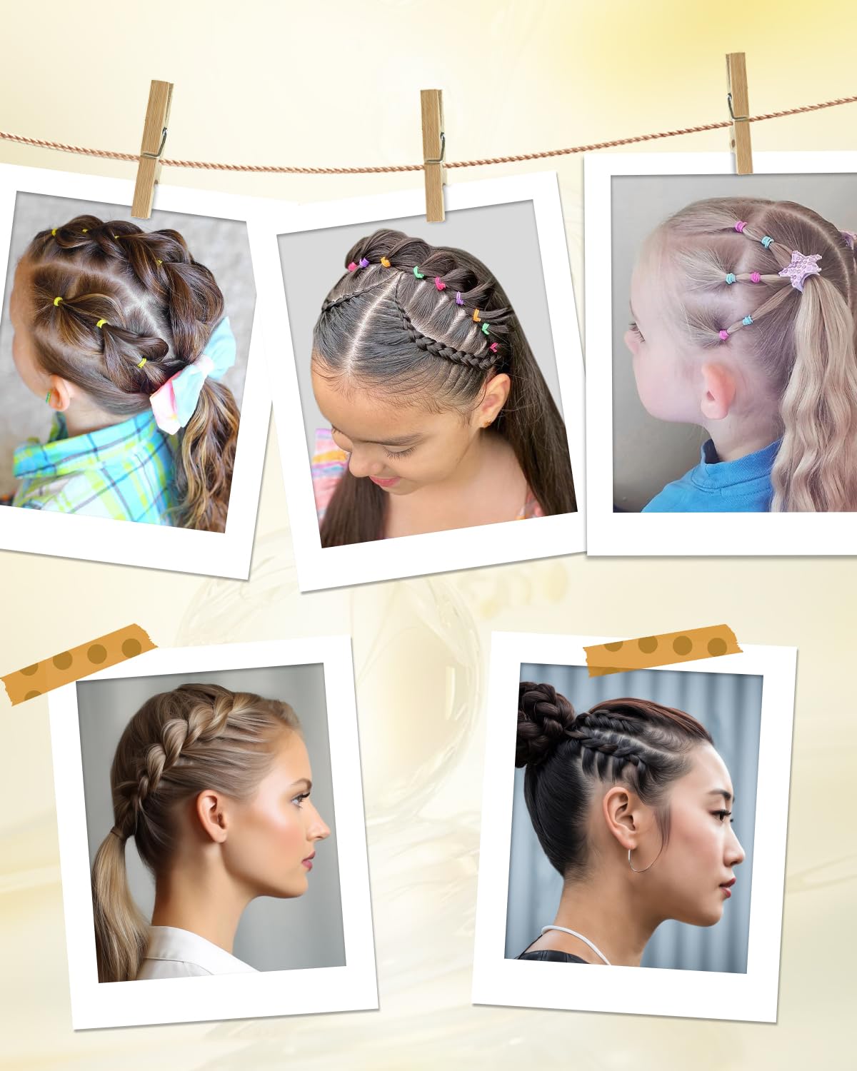 Hair Wax Stick, Long-lasting Styling Wax, Non-greasy Hair Stick for Flyaways & Edge Frizz - Bun Maker & Styling Accessories for Women & Girls