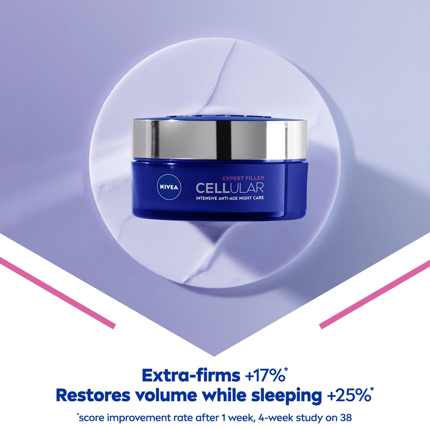 NIVEA Hyaluron Cellular Filler Anti-Age Night Cream (50ml), Night Cream for Women with Hyaluronic Acid and Magnolia Extract, Anti Wrinkle Night Cream, Night Face Cream
