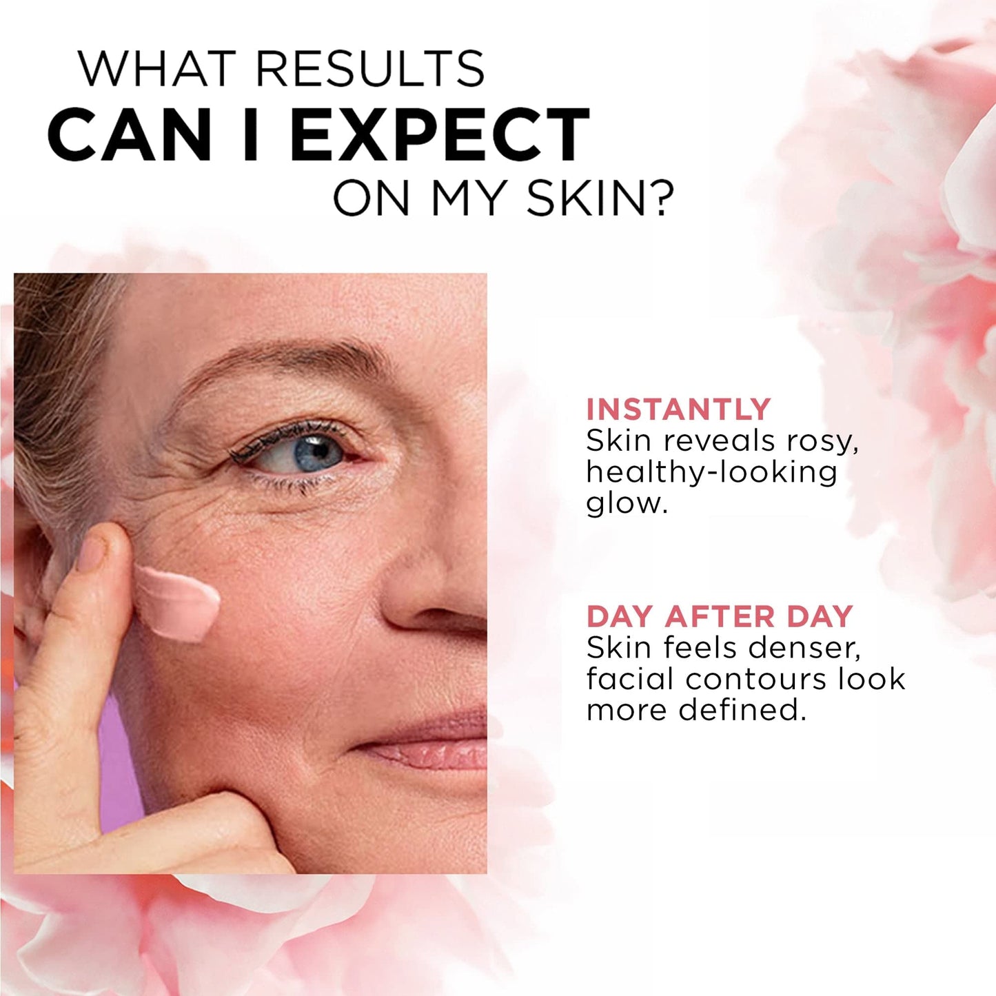 L’Oréal Paris Age Perfect Golden Age Rosy Day Cream 60+, Moisturising, Reactivates Radiance with Instant Glow, Peony Native Cells, Calcium B3, 50ml
