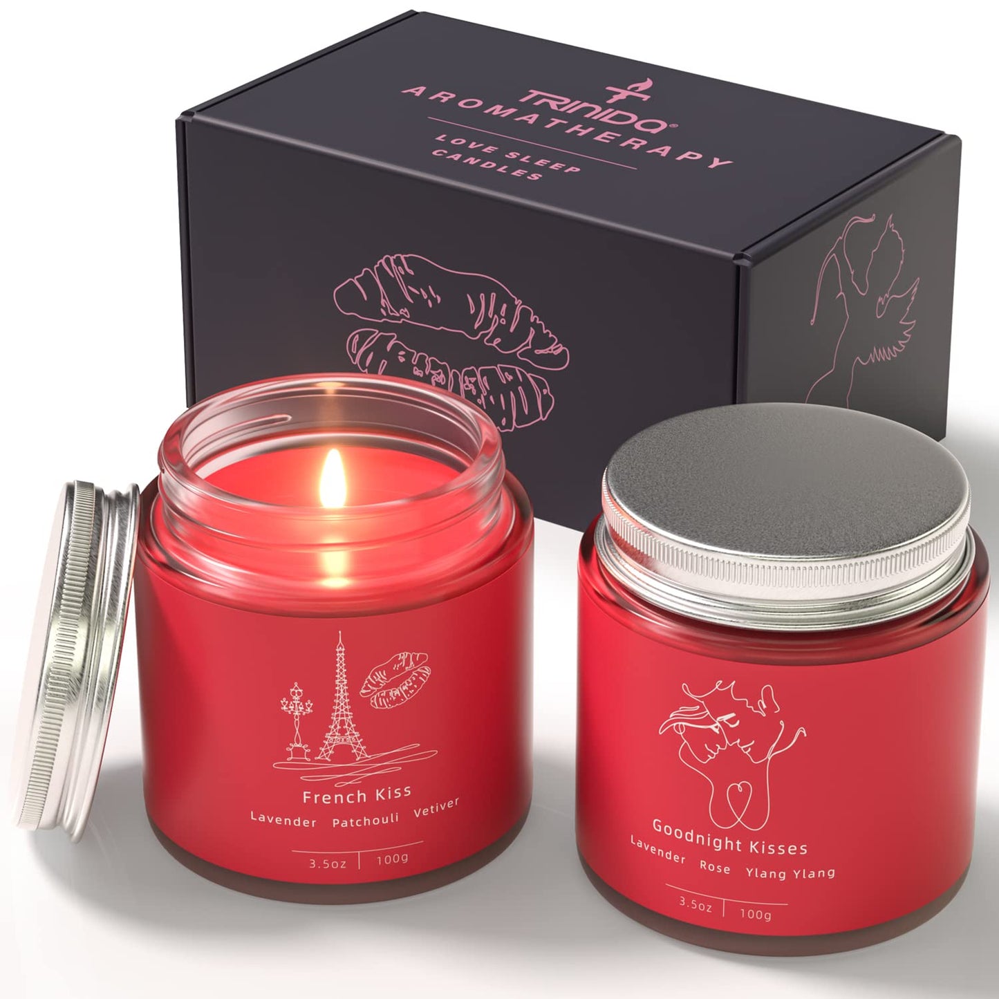 TRINIDa Intimacy Scented Candles Set – Romantic Gift for Couples