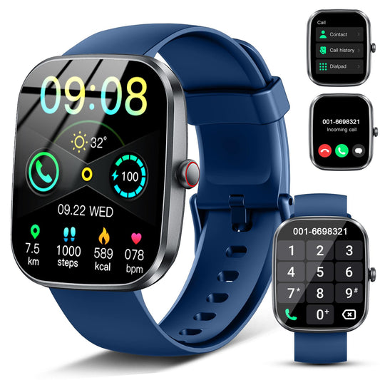 Smart Watch, 2025 HD 1.91" Smartwatch for Men Women with Answer/Make Calls, Heart Rate/Sleep/SpO2 Monitor, 112+ Sports Step Counter, IP68 Waterproof Activity Fitness Trackers for Android iOS Phone