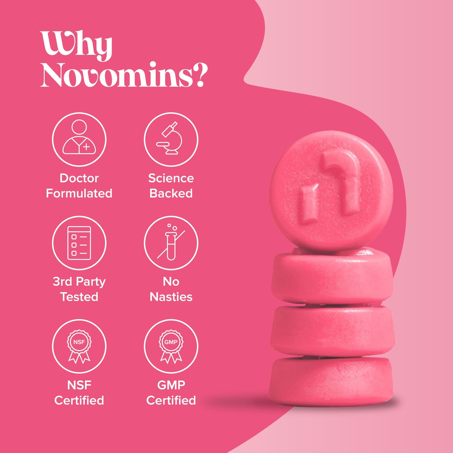 Women's Bio Balance Gummies - 4 Billion Friendly Bacteria Probiotics for Women with Cranberry Supplements - Feminine Balance Gummies Advanced Multi-Strain Formulation - 60 Count Gummies - Novomins