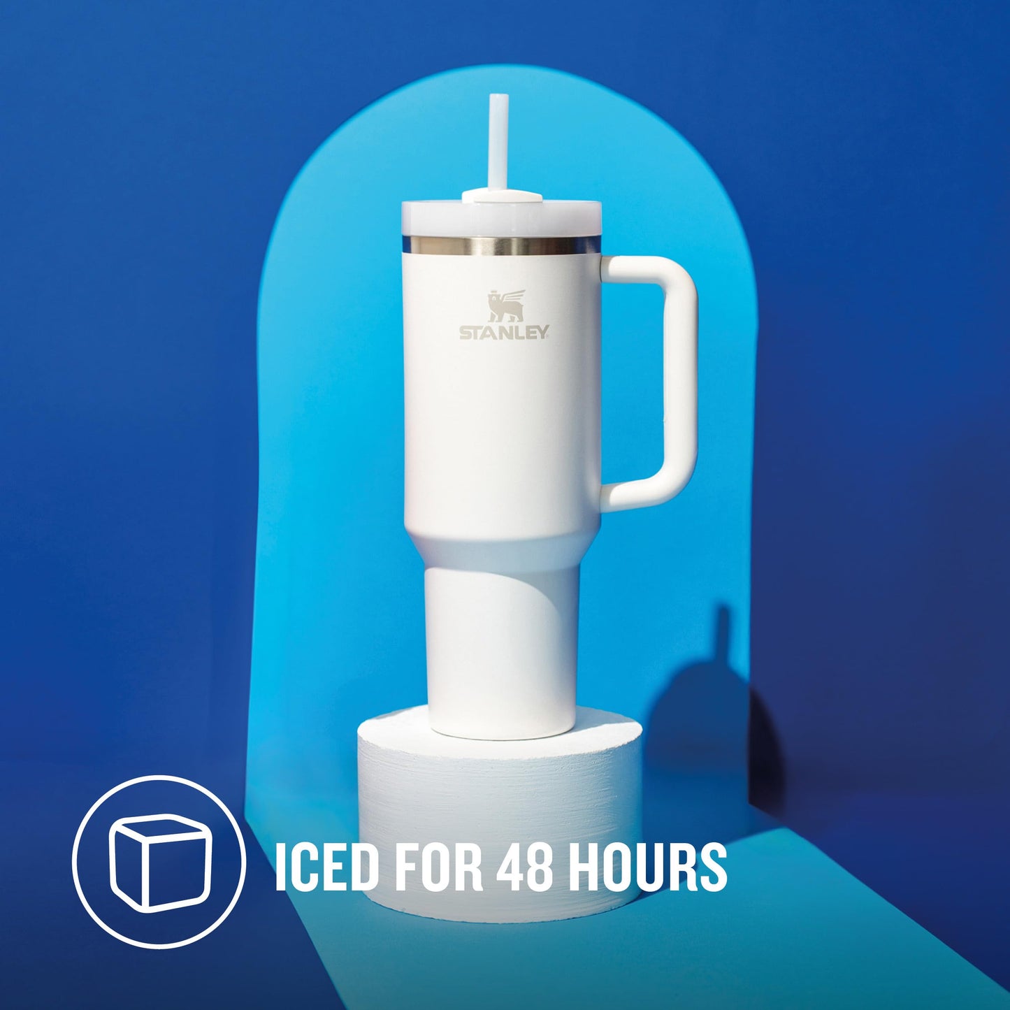 Stanley Quencher H2.0 Flowstate Tumbler 1.2L - Cold For 11 Hours - Iced For 48 Hours - Metal Water Bottle With Straw, Handle And Lid - Dishwasher Safe - Travel Mug For Cold Drinks - Frost