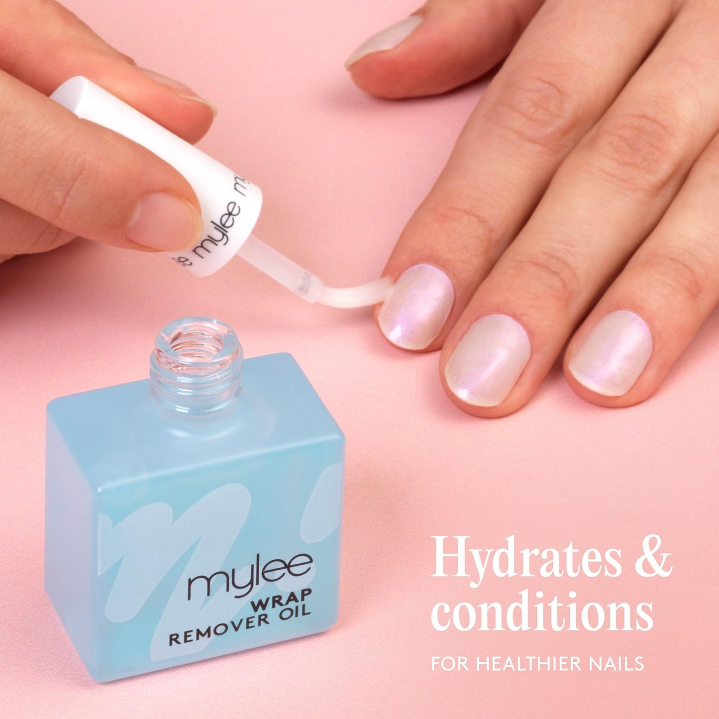 Mylee Wrap Remover Oil 15ml– Gentle, Quick Gel Nail Wrap Removal with No Acetone – Nourishing, Hydrating Formula for Healthier Nails – Damage-Free, Easy to Use, Vegan & Cruelty-Free