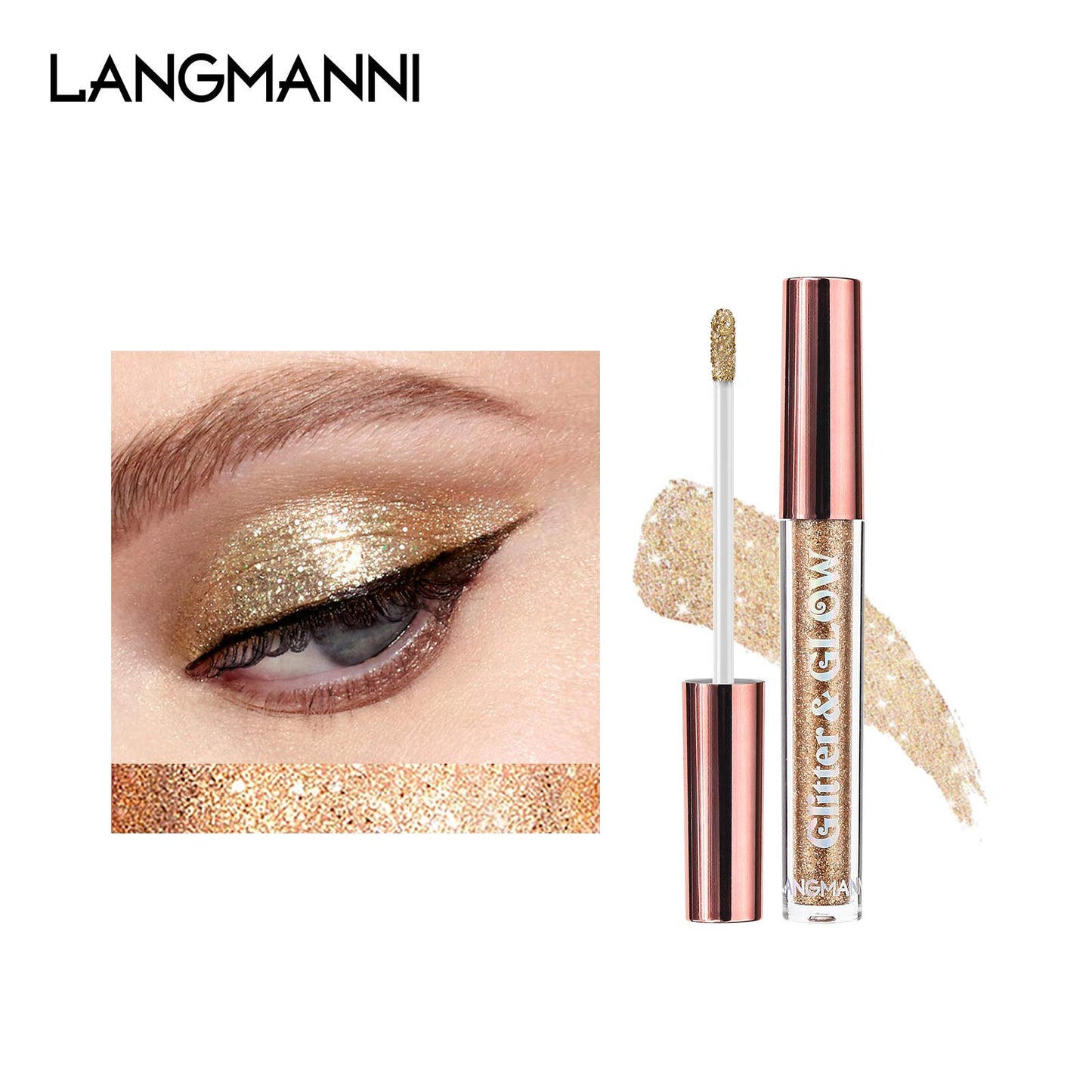 10 Pcs Liquid Glitter Eyeshadow Metallic Shimmer&Sweatproof Makeup Set, Matte Glitter Pressed All Highly Pigmented Blending Powder,Perfect For Every Woman & Girl (10pcs)