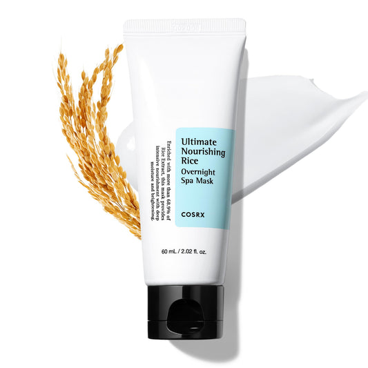 COSRX Ultimate Nourishing Rice Overnight Spa Mask, 60ml | Facial Moisturizer with Rice Extract and Niacinamide | Leave-on Face Mask | Korean Skincare