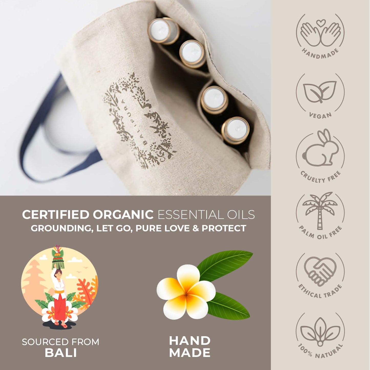 BALIPURA Aura Spray Mix Set – 4-Piece Crystal-Infused Mists