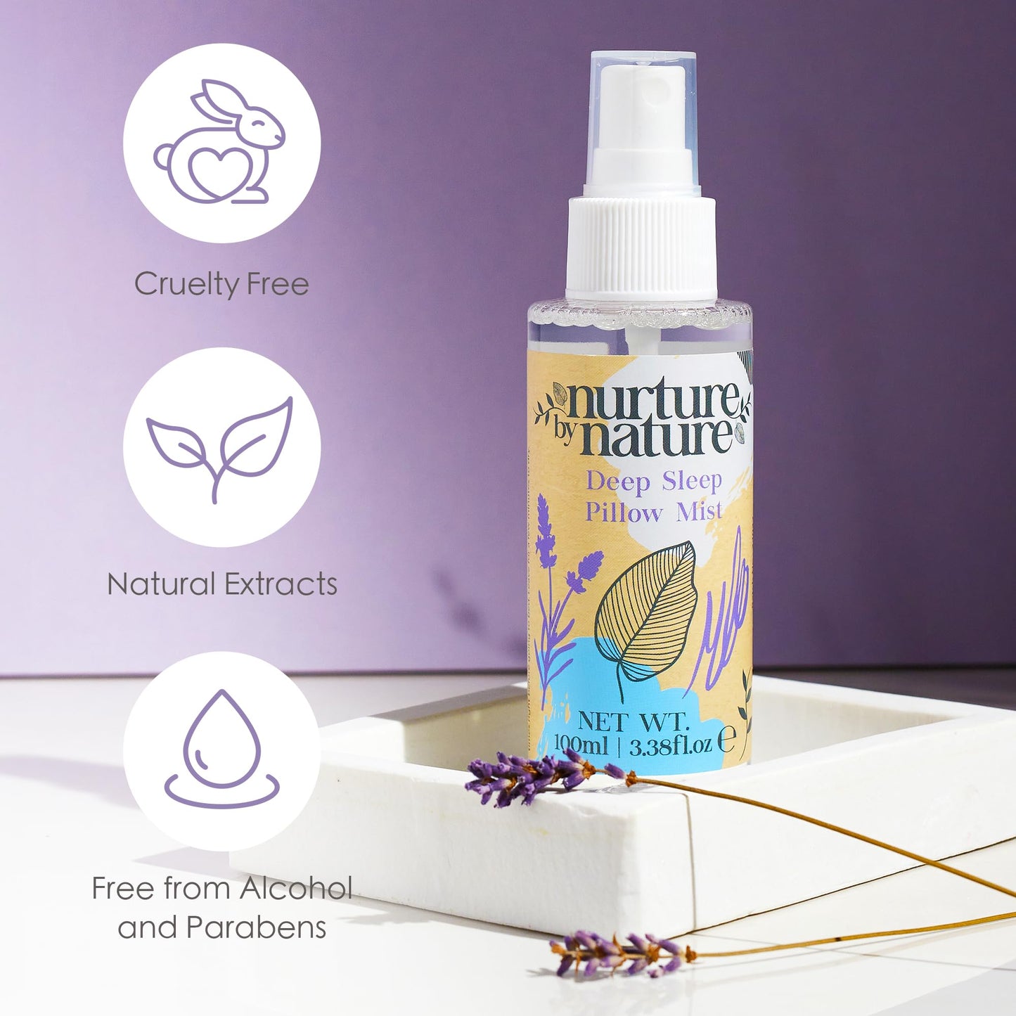 Nurture by Nature RELAX & CALM Pamper Gifts for Women - Mothers Day Hamper - Relaxation Gifts for Women with Lavender Mist, Bath Salts, Candle & More - Bath Sets, Mothers Day Gifts, Spa Sets