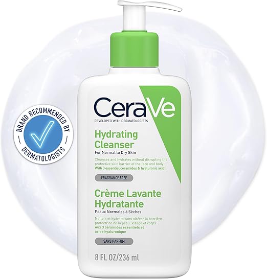CeraVe Hydrating Cleanser 236ml – Hyaluronic Acid & Ceramides