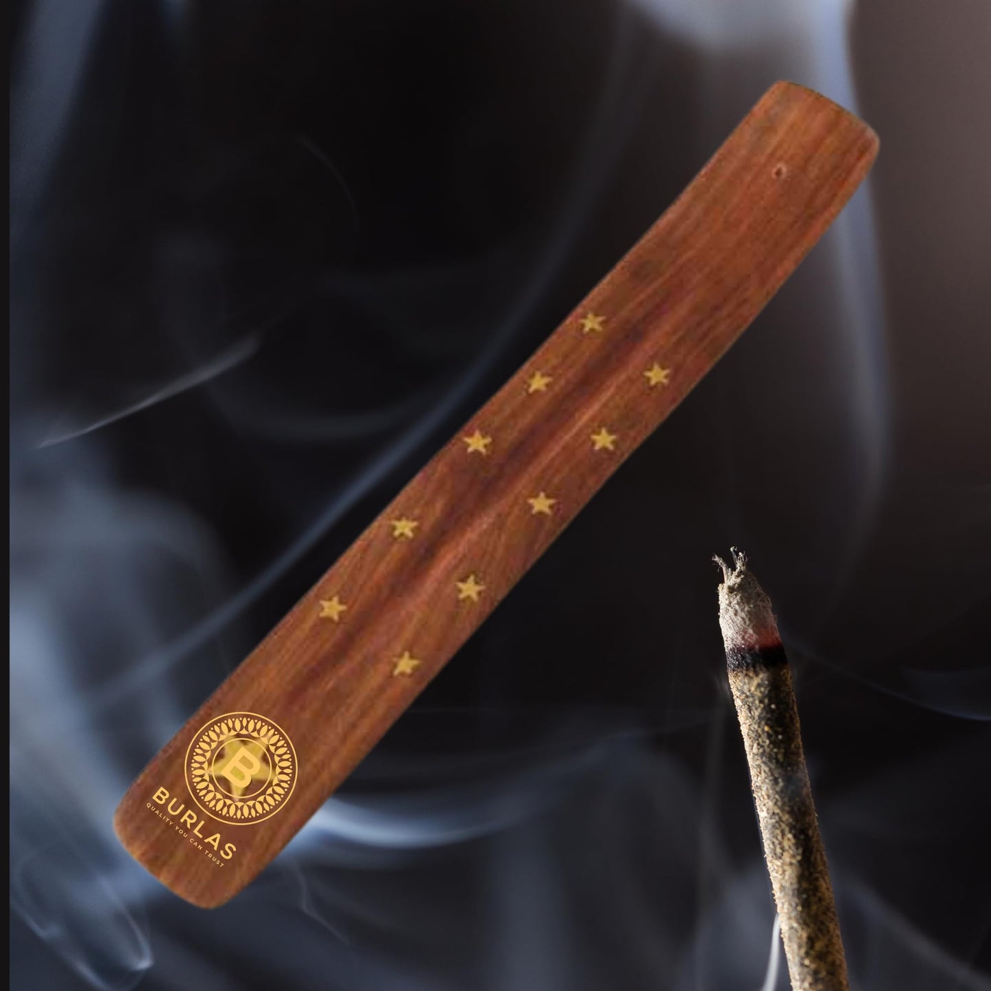 Satya Meditation Incense Sticks 3-Pack with Burlas Holder, 15g pack, Hand Rolled for Relaxation, Meditation, Yoga, Meomatherapy, Spa, Weddings, Healing and Positivity