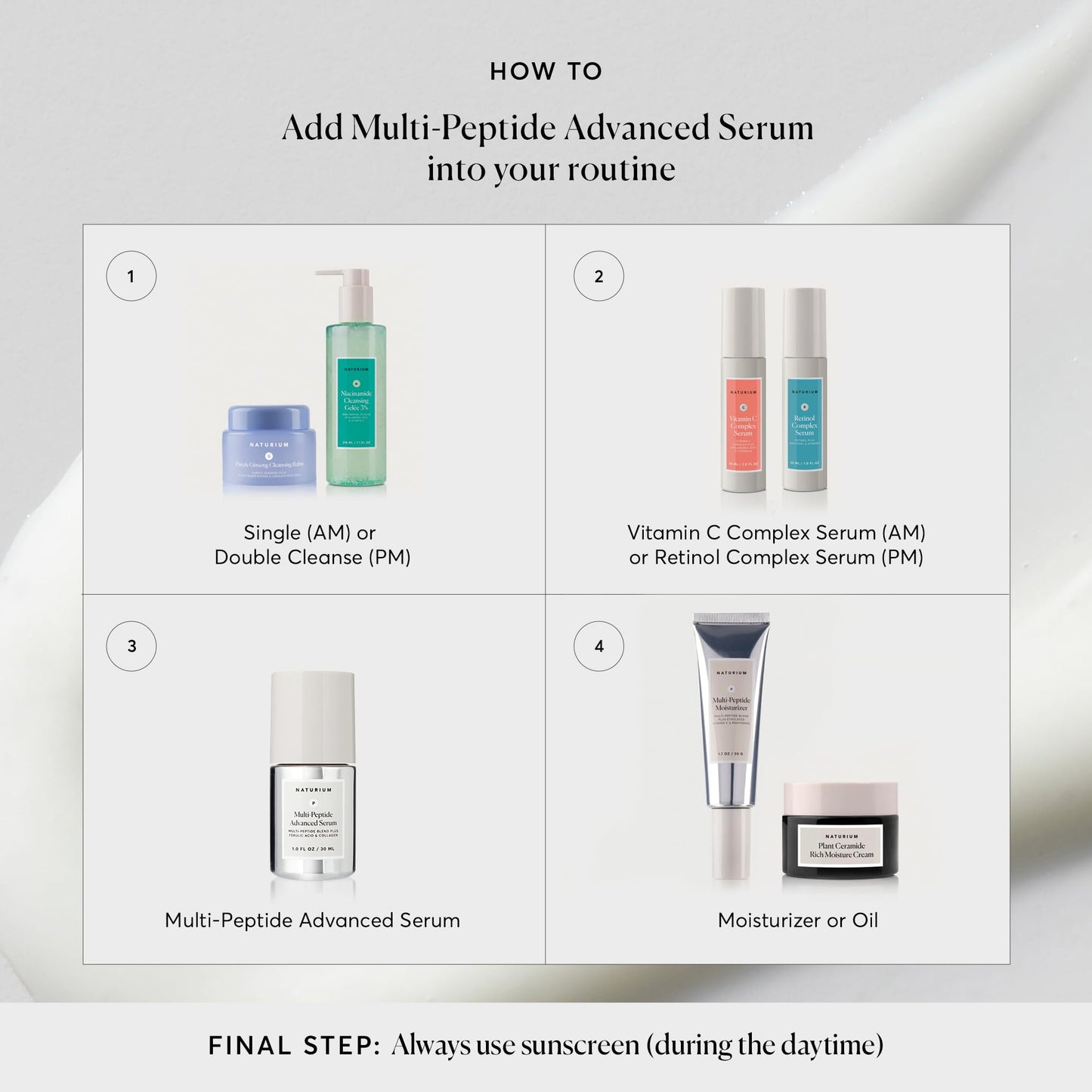 Naturium Multi-Peptide Advanced Serum, Firming & Smoothing Face Serum for Fine Lines & Wrinkles with Advanced Multi-Peptide Blend | 1.0 FL OZ / 30 ML