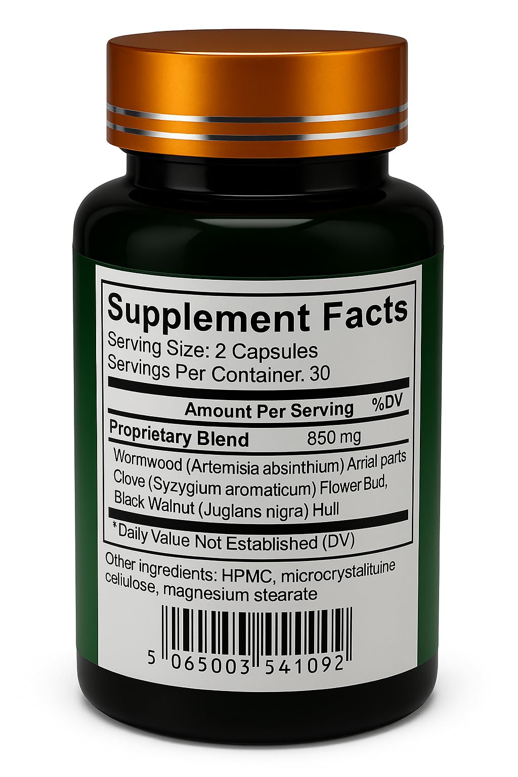 Organic Wormwood Clove and Black Walnut Gut Support Colon Detox for Humans Health Intestinal Strong Natural Cleanse by Flowzuk Capsules