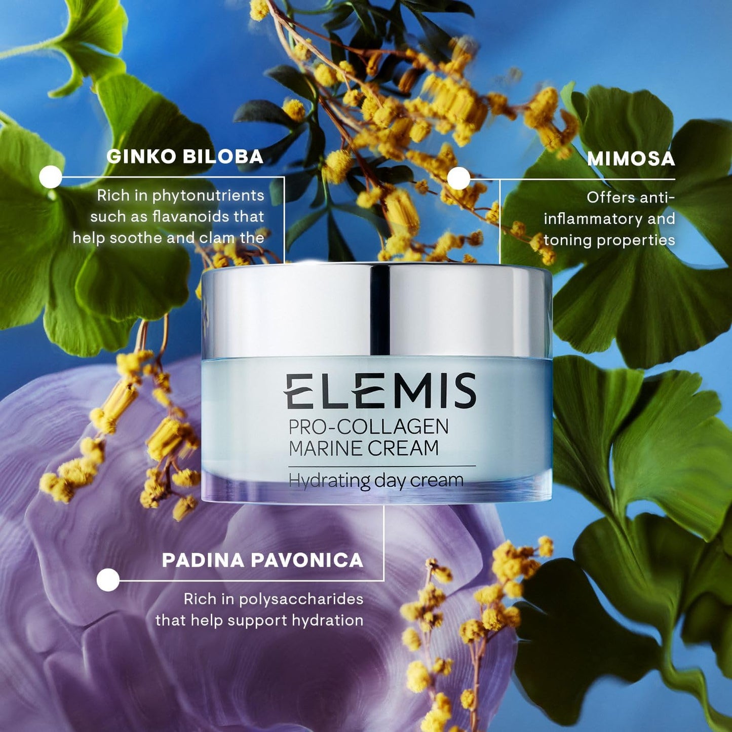 ELEMIS Pro-Collagen Marine Cream, Anti-Wrinkle Daily Face Moisturising Lotion, Hydrating Ultra-Light Gel-Cream Day Moisturiser Glowing and Rejuvenated, Suitable For All Skin Types, SPF 30
