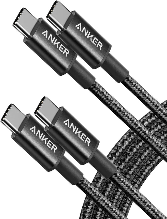 Anker USB-C to USB-C Cable 2 Pack 1.8m – 60W Fast Charging Nylon