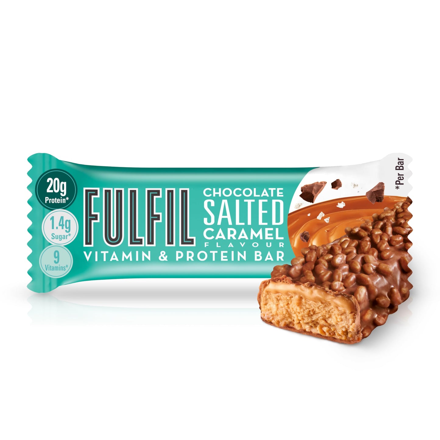 FULFIL Protein Bar Chocolate Salted Caramel – 15×55 g | TRYTLION
