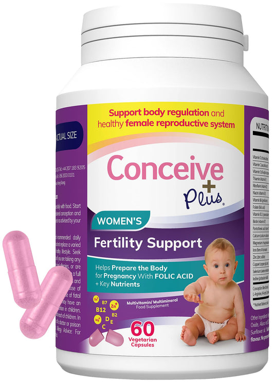 Conceive Plus Fertility Supplements for Women - Support Body Regulation & Healthy Female Reproductive System - 21 Vitamins for Conception - 30 Day Supply for Hormone Balance, Biotin - 60 Capsule