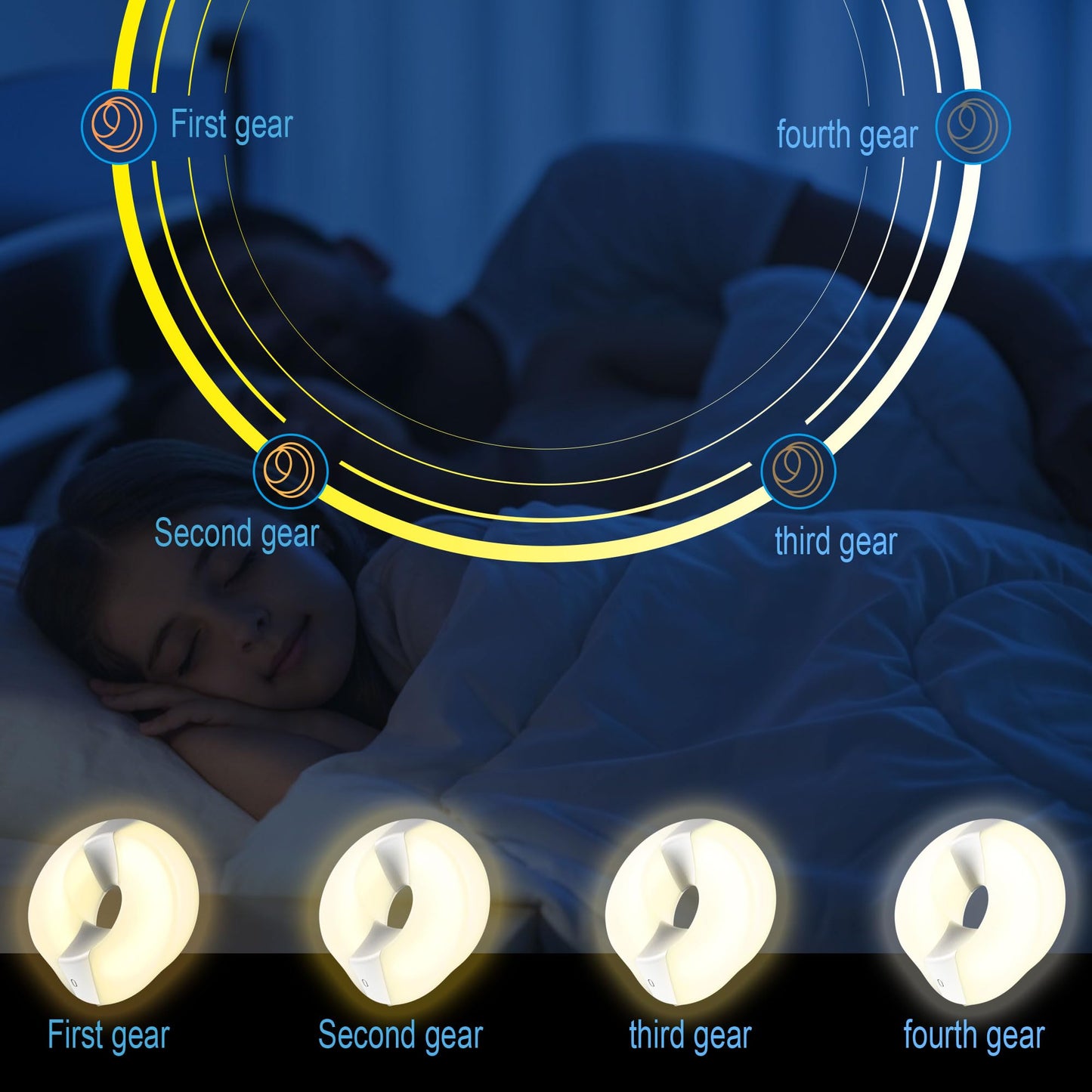 Tseriact Night Light Mindfulness Breathing Night Light 4-7-8 Guided Visual Meditation Light for Stress Relief & Sleep for Teens & Adults Perfect Meditation Gift