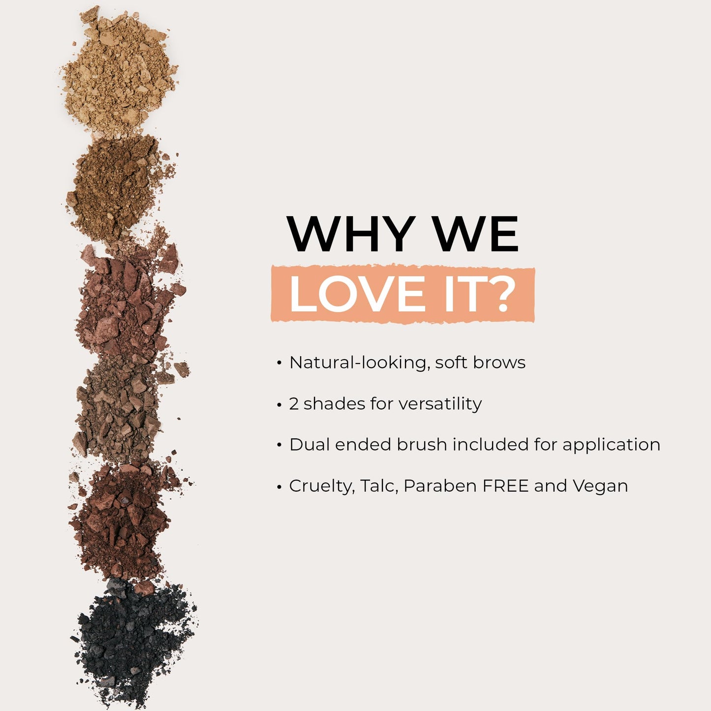 Soft Brow Define & Fill Powder Duo, Includes Dual ended Brush, Vegan and Cruelty Free (Blonde)