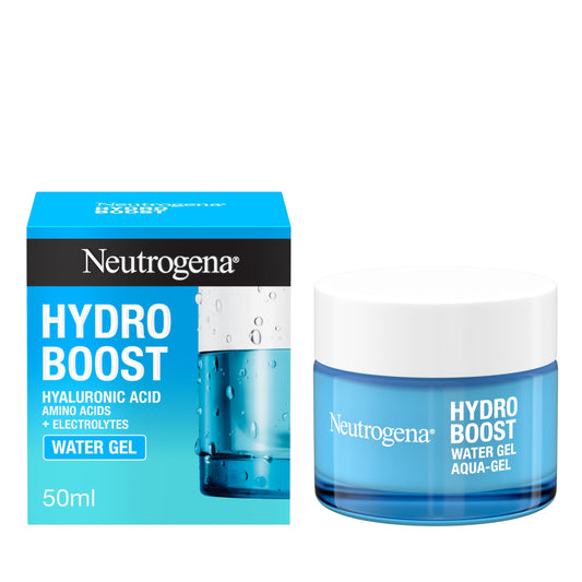 Neutrogena Hydro Boost Water Gel Face Moisturiser, with Hyaluronic Acid for Dry Skin, 50 ml (Pack of 1) Packaging may vary