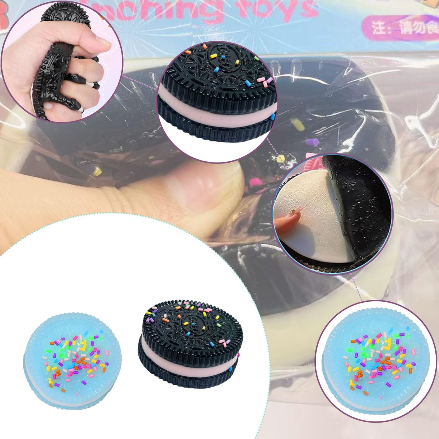 2pcs Anti Stress Toys, Black and blue Anti-Stress Ball, Soft and Durable Stress Balls and Anti Stress Ball suitable for Office,School,Relaxation and Entertainment