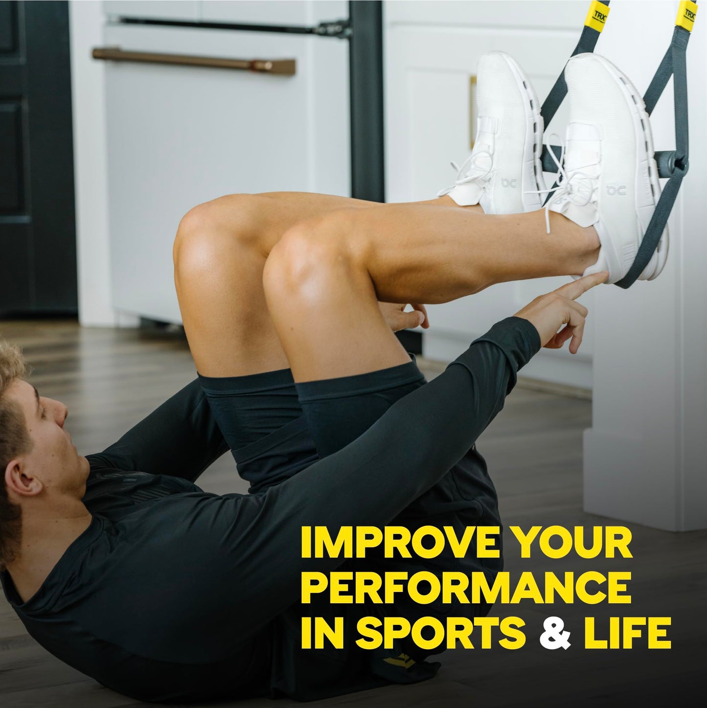 TRX Go Suspension Trainer - for the Travel Focused Professional or any Fitness Journey, Training Club App, Gray
