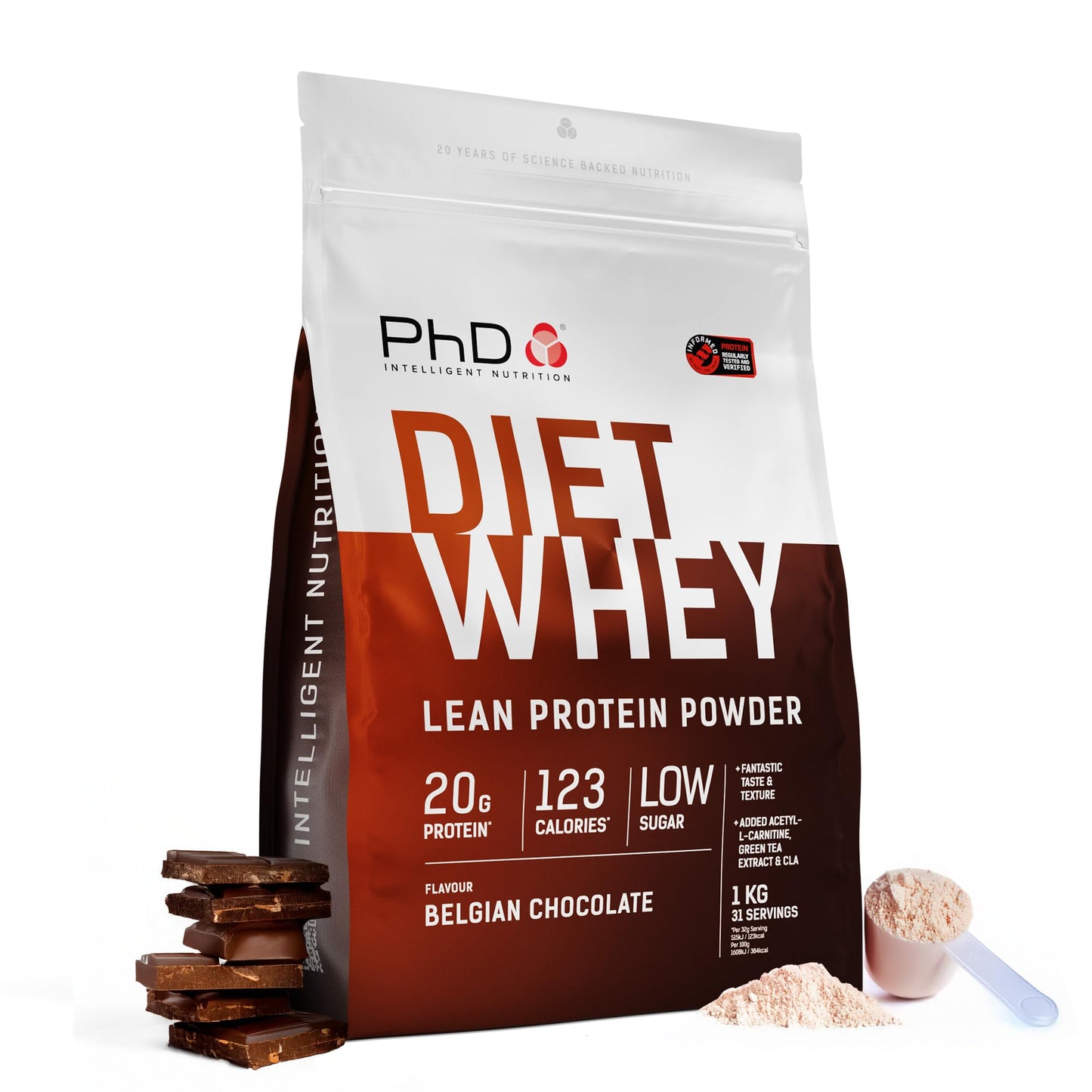 PhD Diet Whey Belgian Chocolate 1 kg | TRYTLION