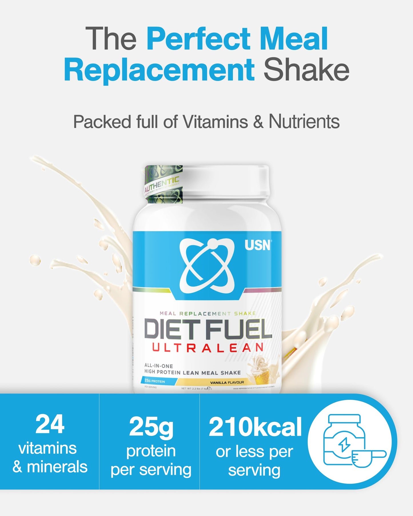 USN Diet Fuel Ultralean Vanilla Shake 1 kg | TRYTLION