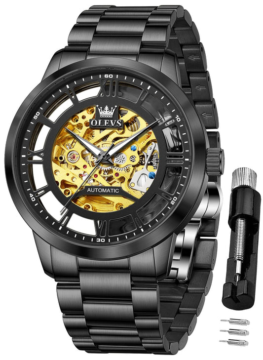OLEVS Men’s Skeleton Automatic Mechanical Watch