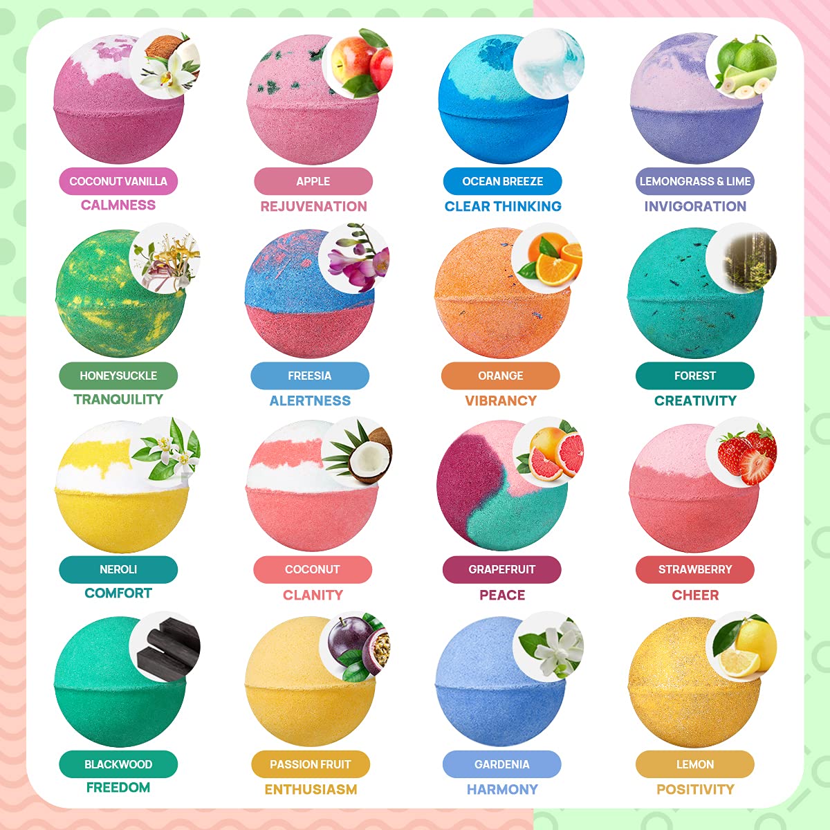 Lagunamoon 28-Piece Bath Bombs & Bubble Bar Gift Set