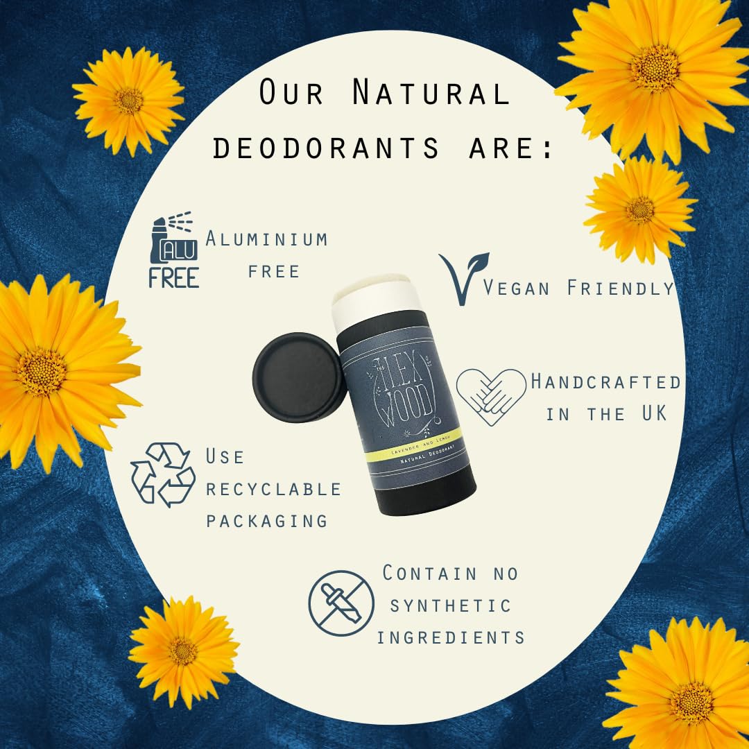 The Ilex Wood - Spiced Patchouli Woody Natural Deodorant - 70ml. Natural Deo in Eco Friendly Cardboard Tube, Vegan, no Plastic, no Alcohol, no Toxins, no Aluminium Salts & Cruelty Free for Women & Men