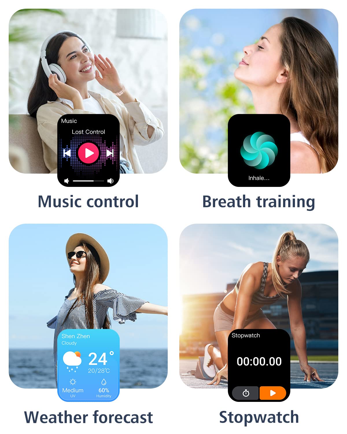 GRV Smart Watch Answer Dial Call,Smart Watches for Women Men with Heart Rate Monitor,Step Counter,Sleep Tracker,Sports Fitness Tracker Watch Call SMS Notification Smartwatch for Android iOS Phone