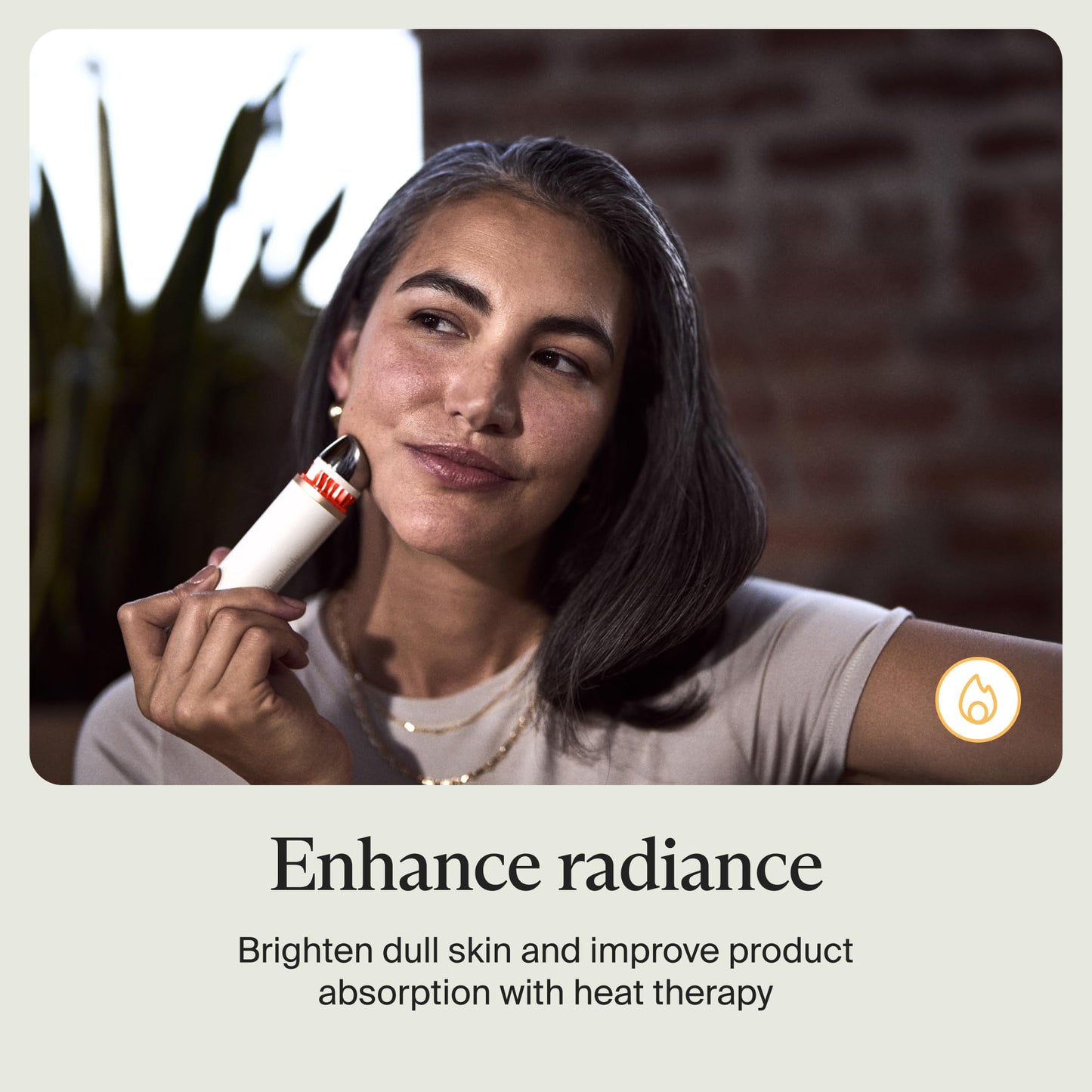 TheraFace Depuffing Wand – Cold and Heat Skincare Treatment to depuff and Glow (White)